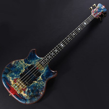 ALEMBIC SCSB4 Buckeye Resin Stanley Clark Signature Deluxe w/Side LED's Blue