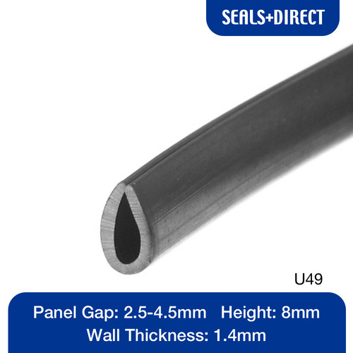 Rubber channel section - u, u49