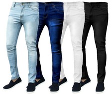 MENS SKINNY JEANS DENIM STRETCH CASUAL STYLISH TROUSER ALL WAIST & LEG SIZES