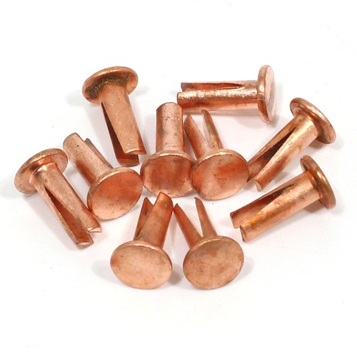 Bifurcated copper split rivet - bifurcated,