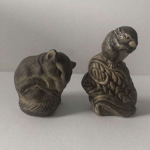 Two poole pottery mice - pottery, figures