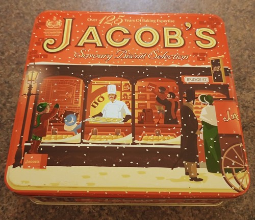 Jacob biscuit tin 125 year - biscuit,