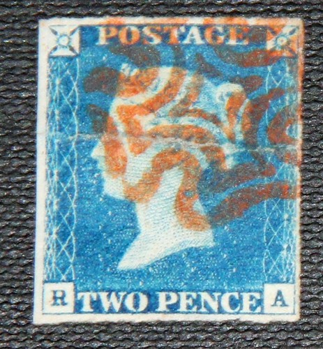 1840 two penny blue 4 - qv,