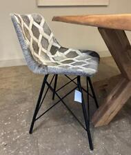 Dining Chair - Grey Cowhide