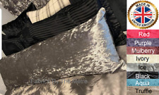 Bolster Pillow Crushed Velvet Pillowcase Cushion Cover 2ft6 3ft 4ft 4ft6 5ft 6ft