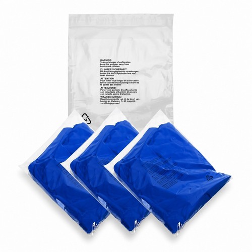 Clear polypropylene garment - clear,