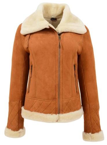 Womens real sheepskin jacket - real,