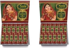 24 x Neeta Henna Cones Dark Brown Natural Mehndi Temporary Tattoo Natural Henna