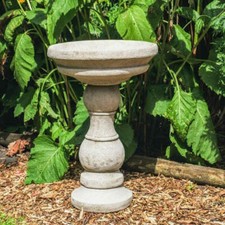 Classic Bubble Design Solid Stone Cast Garden Bird Bath UK Handmade DGS Statues