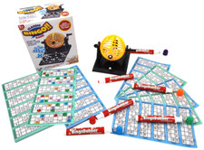 Family Bingo Set 6 Colourful Dabbers, 200 Sheets of Tickets Bingo Machine Balls