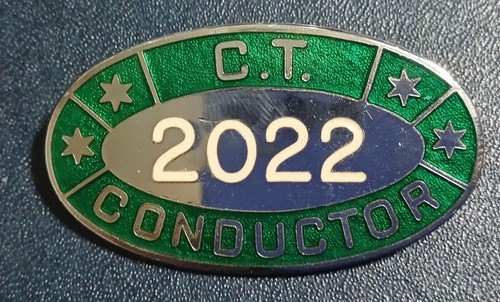 Vintage bus conductor badge - vintage,