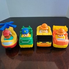 Fisher Price Little People Wheelies Cars Vehicles Lot of 4 Toys