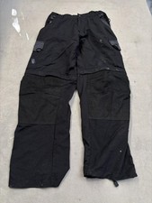 JT Paintball Pants Mens Large Black Reinforced Knees D-Rings Ankle Zip Gray