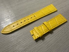 Frank muller watch band 19mm/16 yellow colour leather strap without buckle