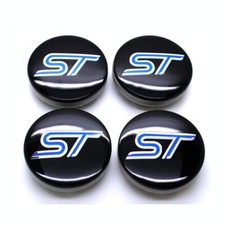 4x 54MM ST BLUE WHEEL CENTRE CAPS FOR FORD MOST MODELS FOCUS FIESTA KA KUGA