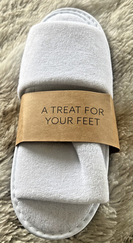 New white toweling mule - new,
