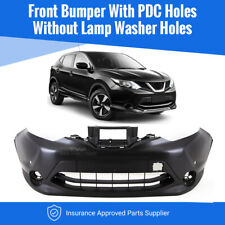 Fits Nissan Qashqai 2014-2017 Front Bumper Black With 2 PDC Without Washer Holes