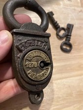 Lock It Works  Padlock Antique  Padlock Cast Iron Lock