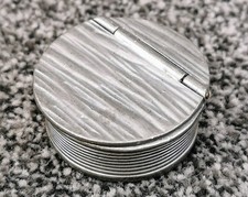 Pewter Snuff Box Pill Tobacco
