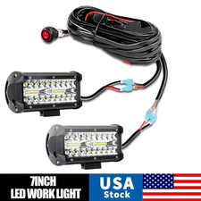 2x 7inch LED Work Light Bar