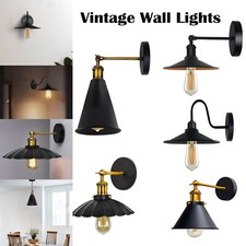 Vintage Industrial Style Sconce Metal Lamp Shade Rusty Wall Lamp Floor Wall Lamp