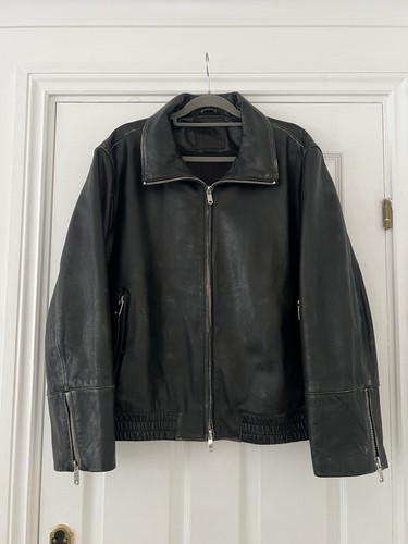 Zara distressed leather funnel - zara,