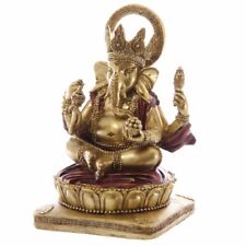 14cm Gold and Red Sitting Ganesh Idol Statue Chandra Nadi Pooja Puja Room