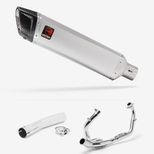 Lextek Stainless Steel ST7 Matt Exhaust 400mm for Suzuki SV650 (03-15) Silencer