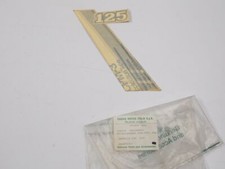 NOS OEM CAGIVA ALETTA ROSSA 125 RED LEFT GUARD STICKER "125" 800043007