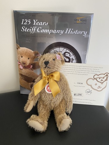 Steiff teddy bear - with, book