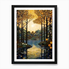 gustav klimt birch forest in