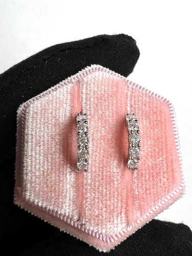 Moissanite huggie hoop - moissanite,
