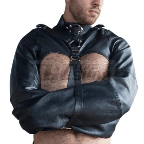 Leather open chest straight - chest,