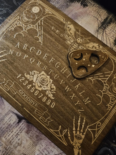 Wooden ouija board brown - board,