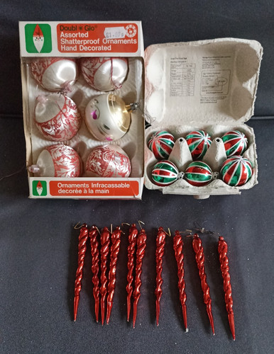 Vintage christmas baubles - vintage,