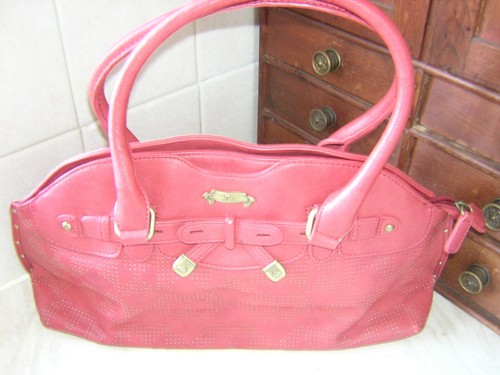 Ladies designer red nica tote - designer,