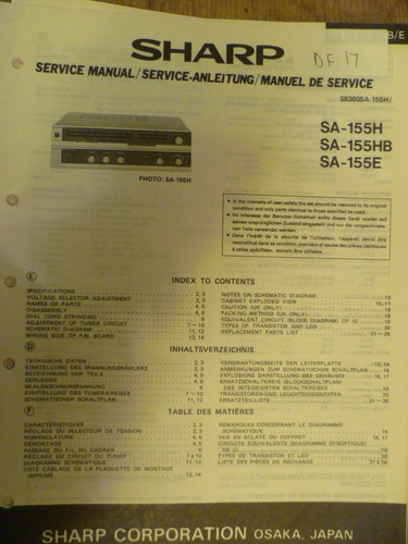 Sharp 111h 111e stereo - sharp, sa-111h