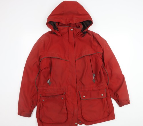 Aigle womens red parka jacket - red,