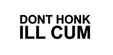 DONT HONK ILL COME sticker/decal funny car/van bumper window joke vw seat ford