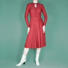 VINTAGE 70s 80s Red Flared