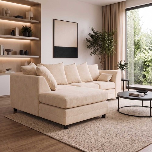 Casper beige corner - beige, sofa