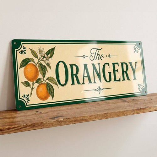 Orangery metal sign - orangery,