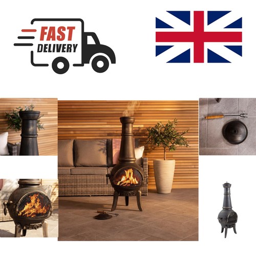 All one black chiminea - all-in-one,