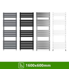 Designer Flat Panel Heated Bathroom Towel Rail Radiator Warmer Heating All Size