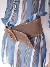 Prada Leather Belt Suede Brown