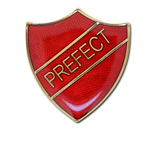 Prefect red pin - prefect, badge
