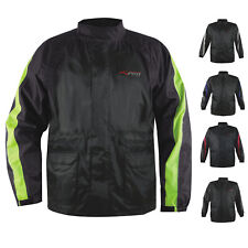 Rain Jacket Warterproof Over Coat Motorcycle Motorbike Scooter Inside Lined