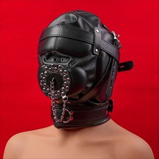 Bondage Hood Head Harness Mask