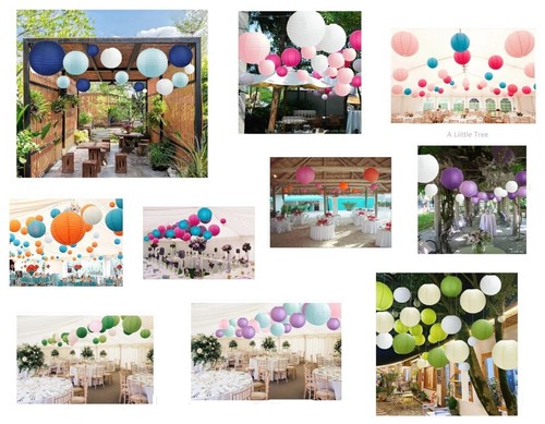Mixed size paper lantern - paper,