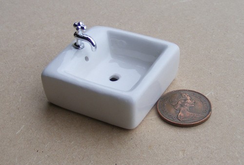 Dolls house square ceramic - house,